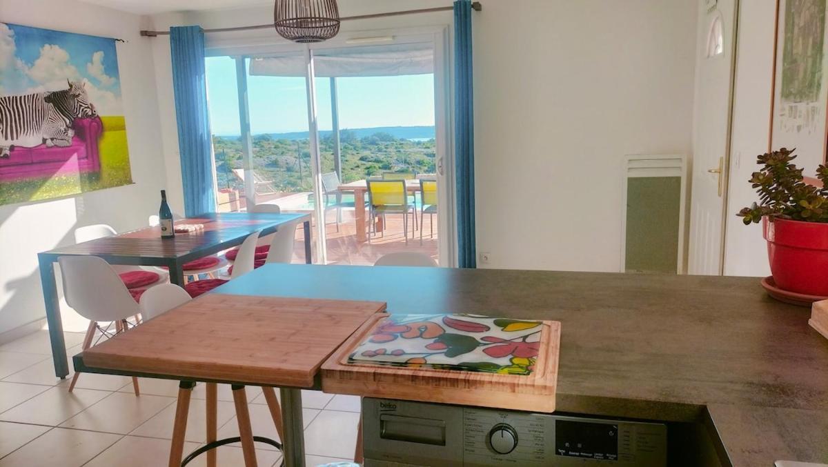 Maison avec vue sur la mer et avec piscine à Fitou Exterior foto